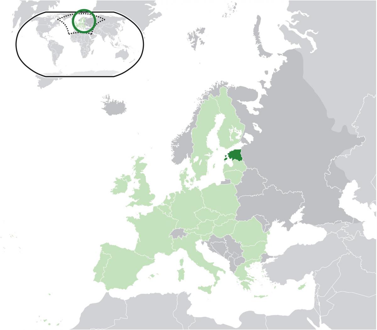 Η εσθονία στο χάρτη της ευρώπης