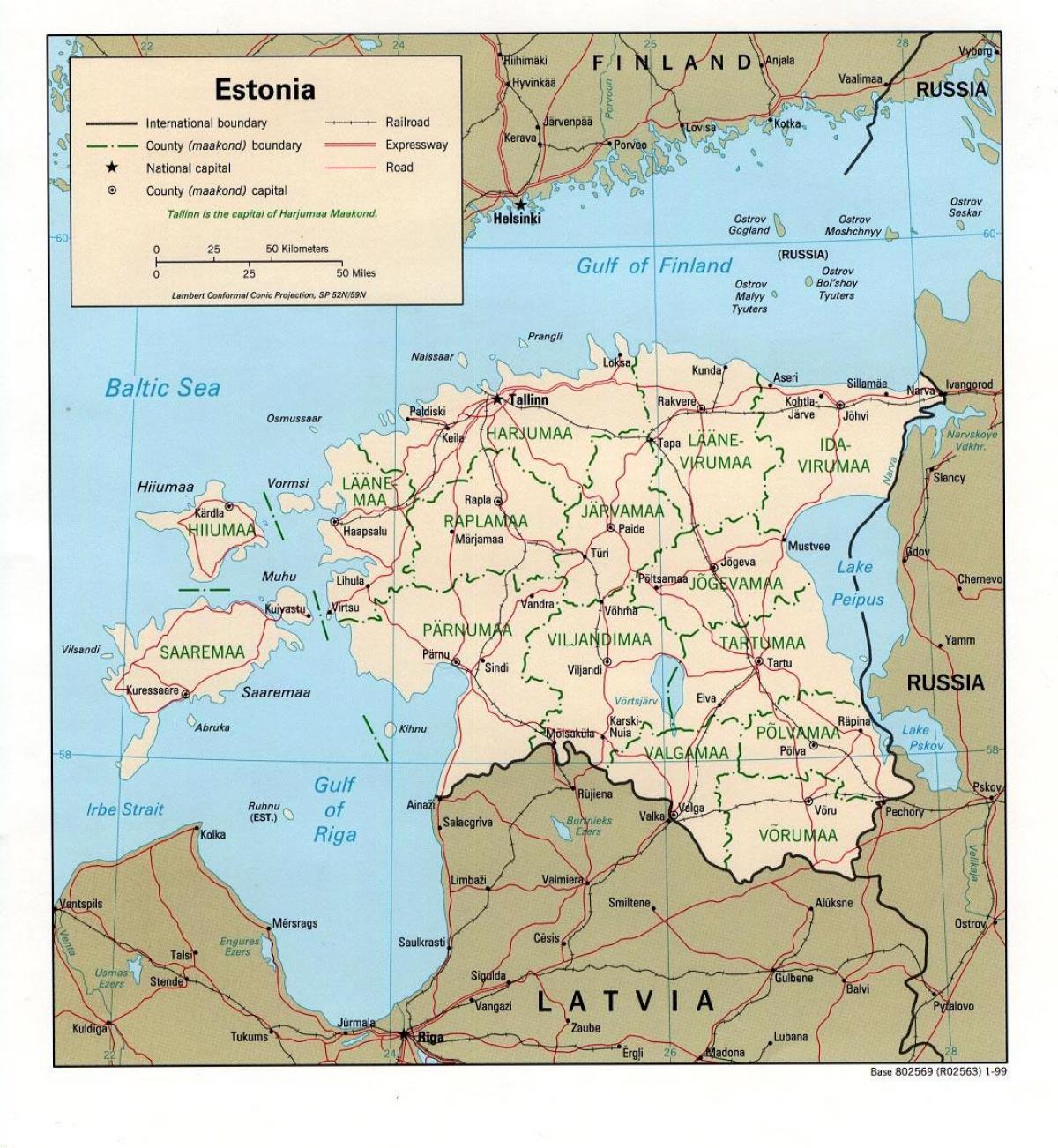 χάρτης της θέση στον χάρτη της Εσθονίας