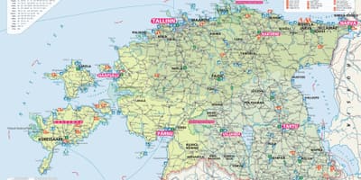 Τουριστικό χάρτη της Εσθονίας
