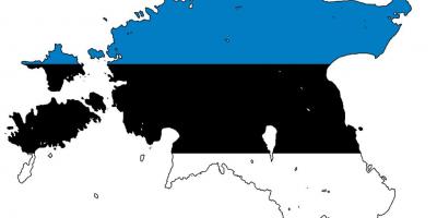 Χάρτης σημαία της Εσθονίας