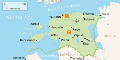Ένα χάρτη της Εσθονίας